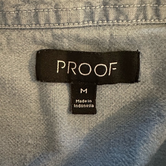 PROOF Strong Shirt in Indigo Chambray Men’s Size medium - Picture 6 of 6